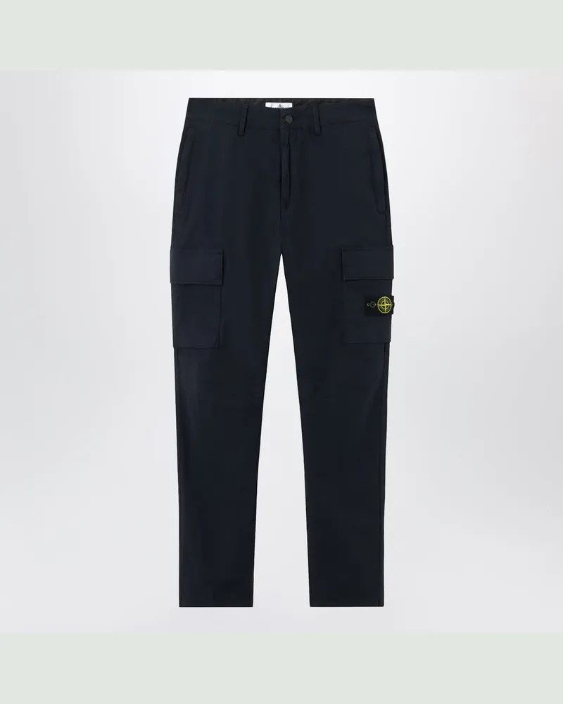Stone Island Marineblaue Hose mit Compass-Logo Blue