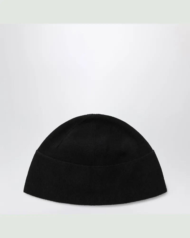 Loro Piana Schwarze Petunia-Mütze aus Kaschmirmischung Black