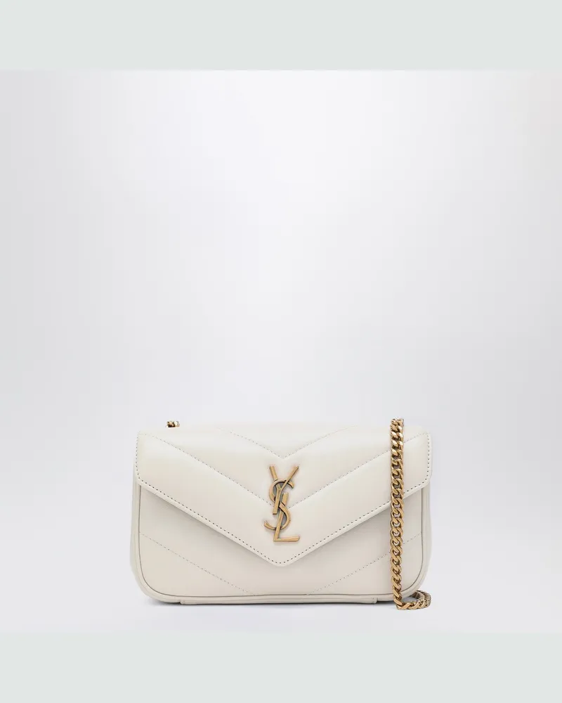 Saint Laurent LouLou Mini Tasche in Vintage-Weiß 