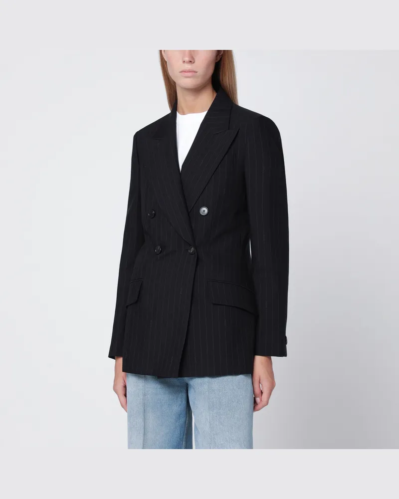 Gucci Zweireihige Jacke mit Nadelstreifenmuster aus Wolle 