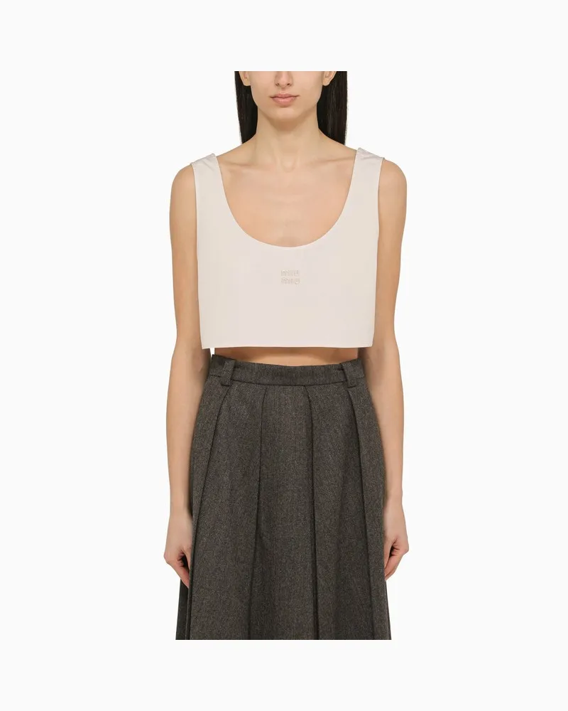 Miu Miu Opalrosafarbenes Tank-Top aus Baumwolle Rosa