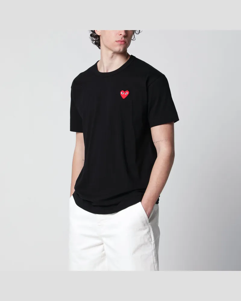 Comme des Garçons Schwarzes Baumwoll-T-Shirt Black
