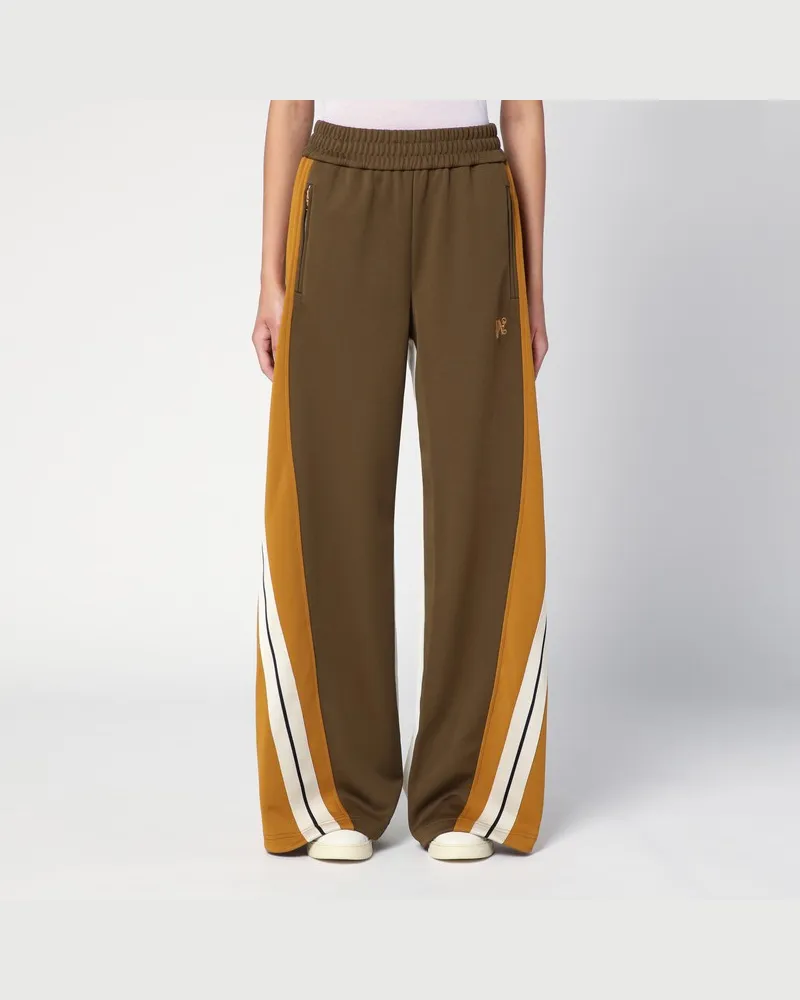 Palm Angels Weite Hose mit Farbblockmuster braun/ocker Mehrfarbig