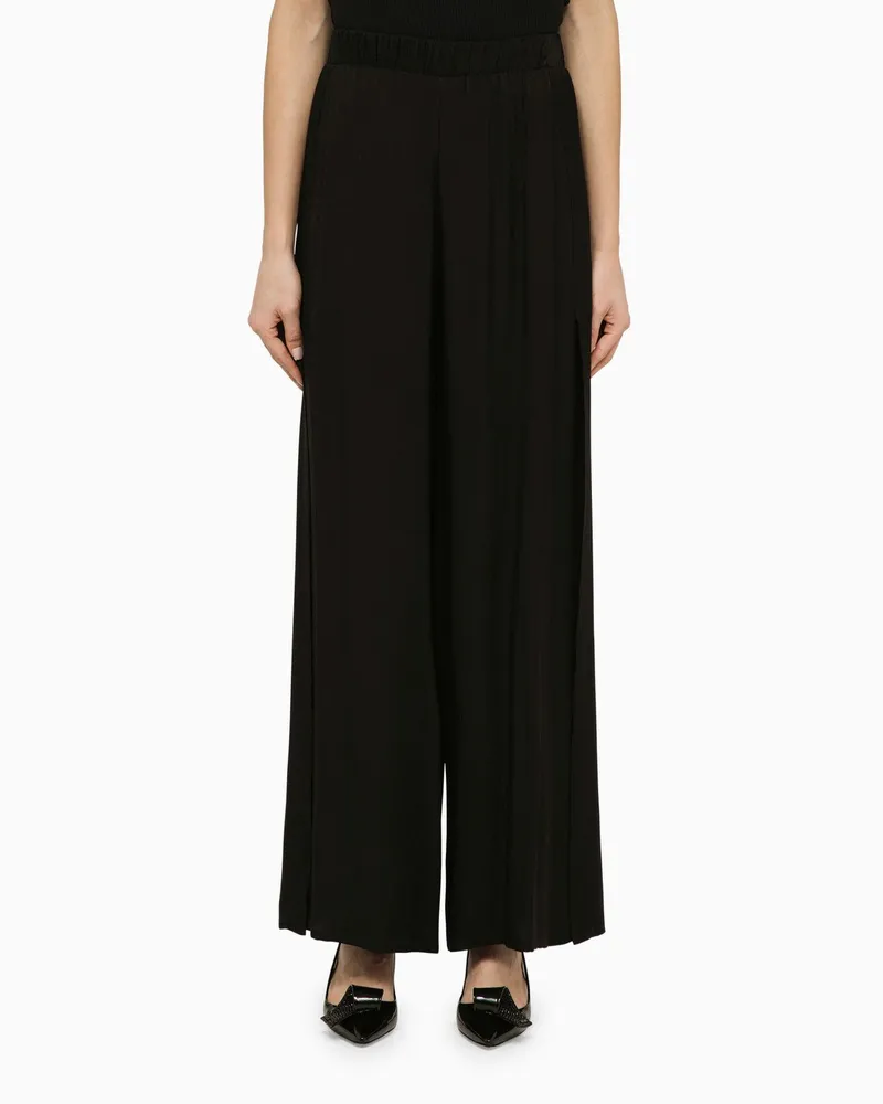 Federica Tosi Schwarze Palazzohose aus Viskose Black