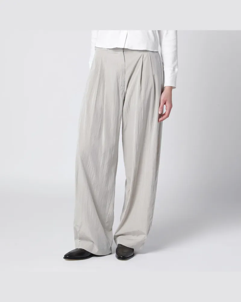 The Row Iven Hose in rauchgrauem Seidenmix Grey