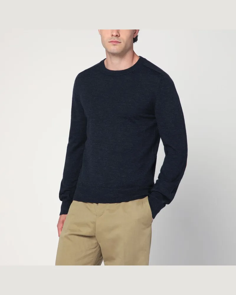 Maison Margiela Marineblauer Wollpullover Blau