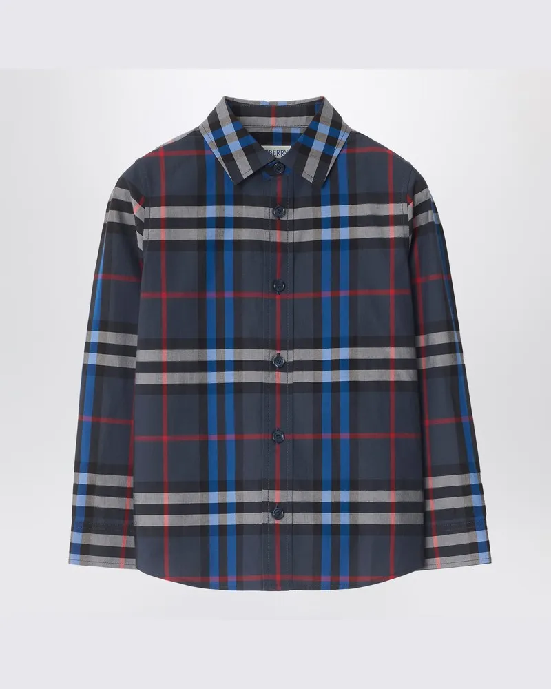 Burberry Graues Hemd mit Check-Muster Grau