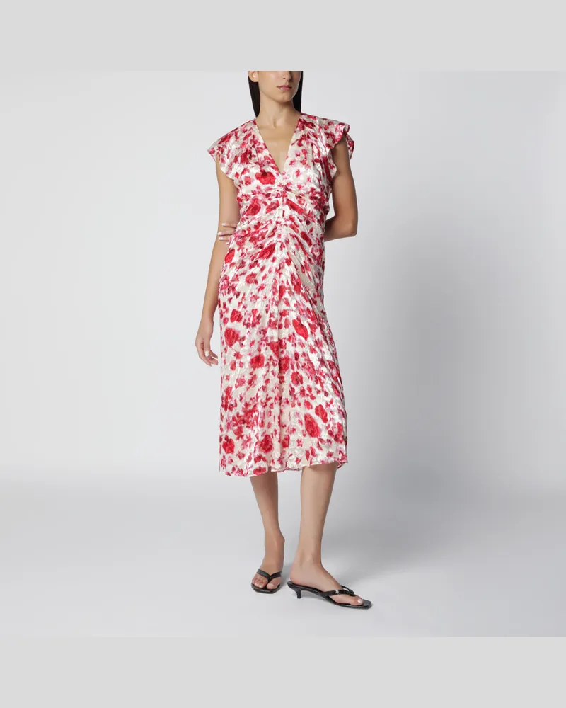 Isabel Marant Lyndsay Kleid aus bedrucktem Seiden-Dévoré-Georgette Multicolor