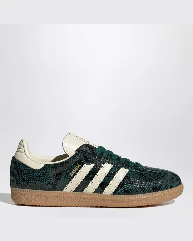 adidas Sneaker Samba OG grün mit Schlangenprint Beige