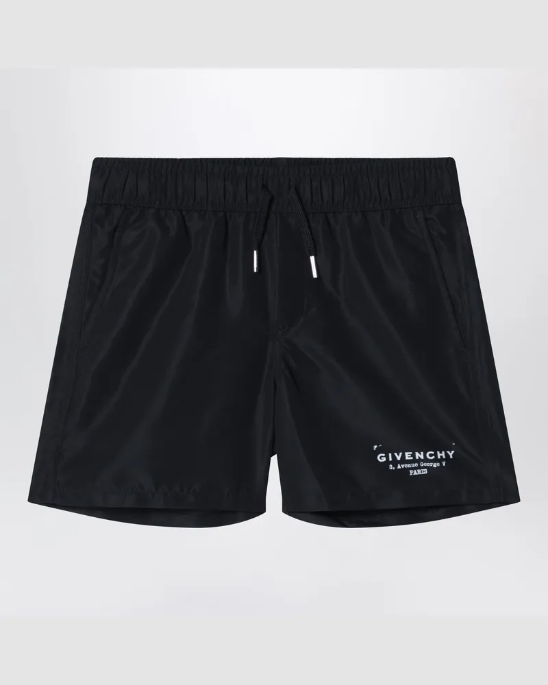 Givenchy Schwarze Badehose mit Logo Black