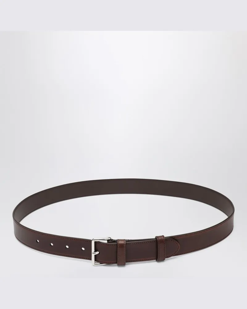 Prada Gürtel in Ebenholzfarbe aus gealtertem Leder Braun