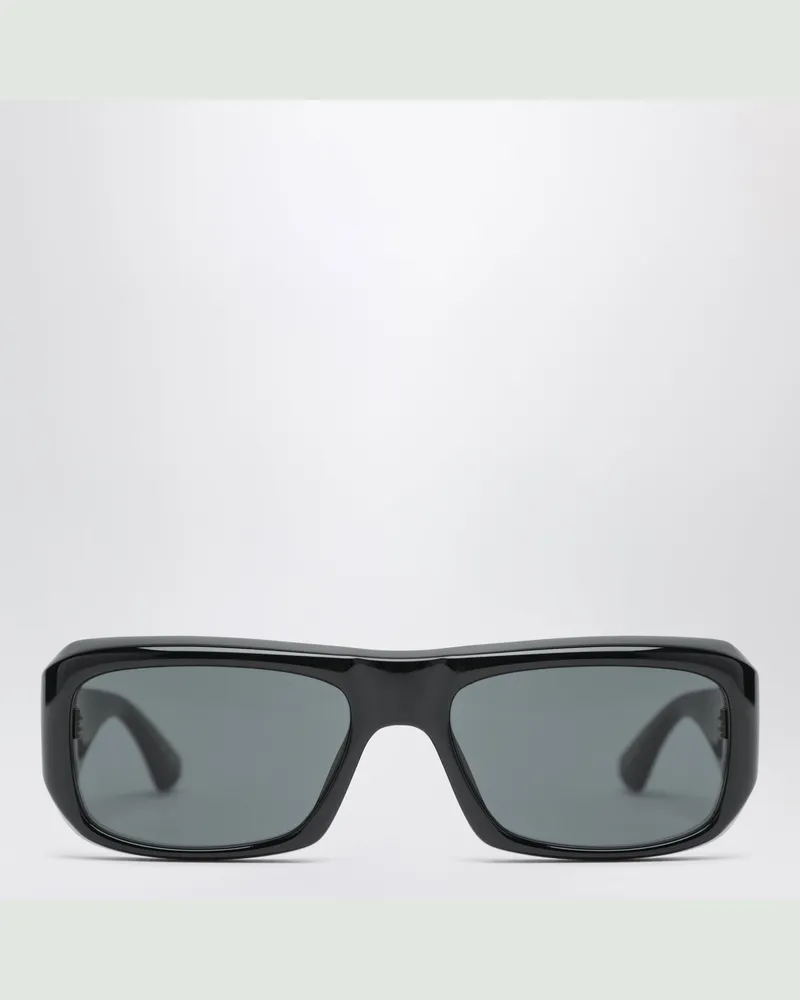 Saint Laurent Rechteckige schwarze Sonnenbrille Black
