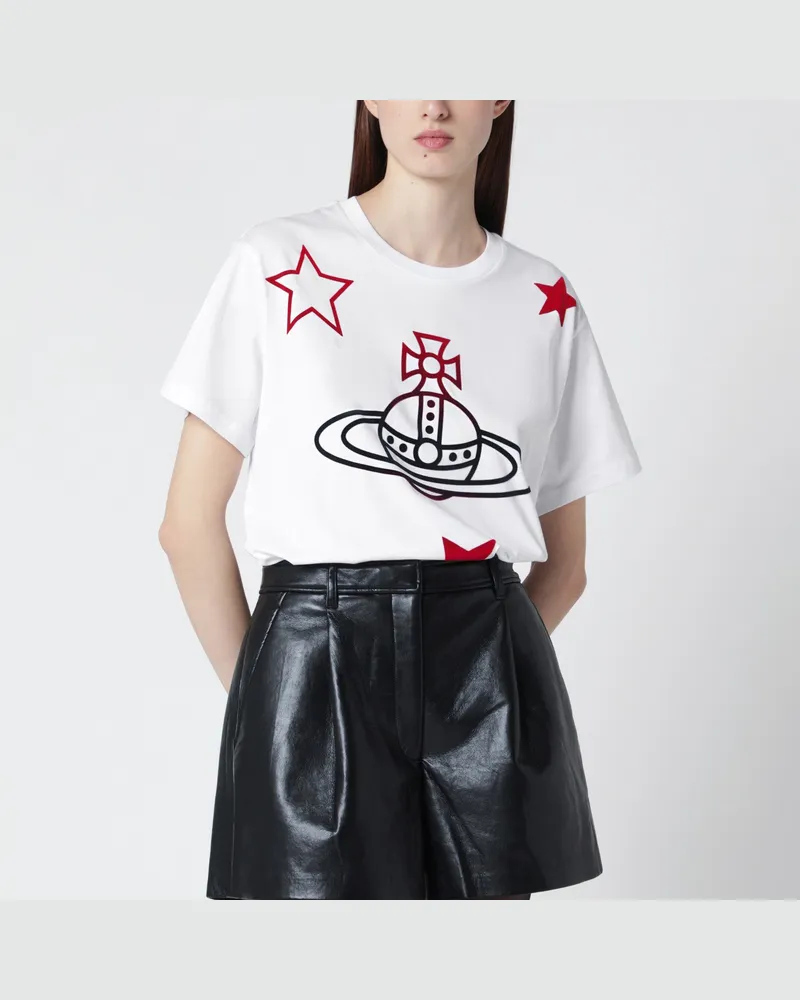 Vivienne Westwood Weißes Orb and Stars T-Shirt White