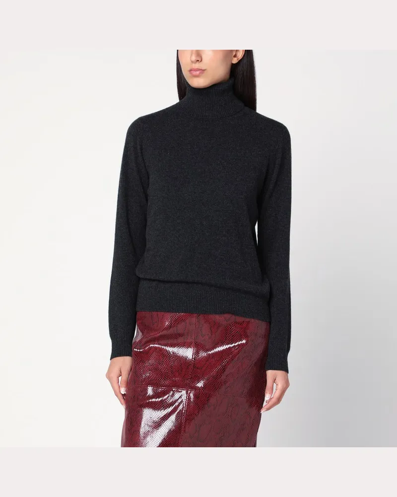 P.A.R.O.S.H. Grauer Rollkragenpullover aus Kaschmir Grau