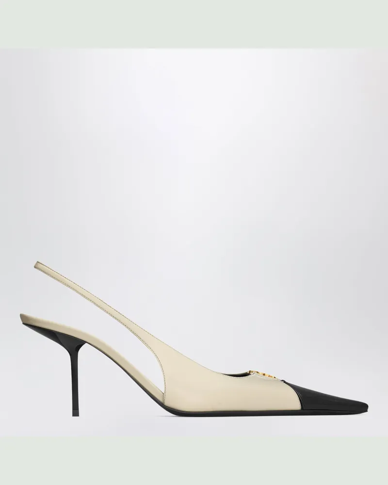 Saint Laurent Escarpins slingback Babylone Breteuil en cuir lisse White