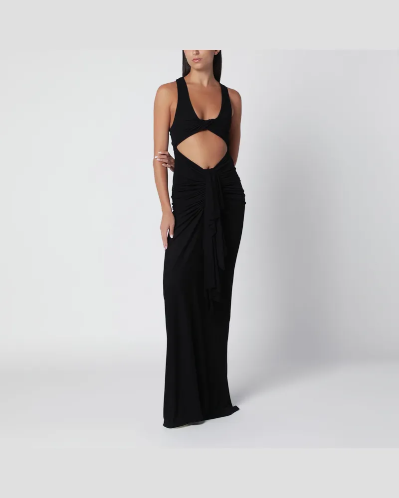 Christopher Esber Vivenda Maxikleid Schwarz aus Viskose Black
