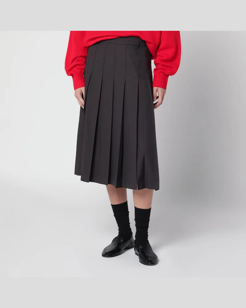 Dunst Charcoal grey pleated skirt Grey