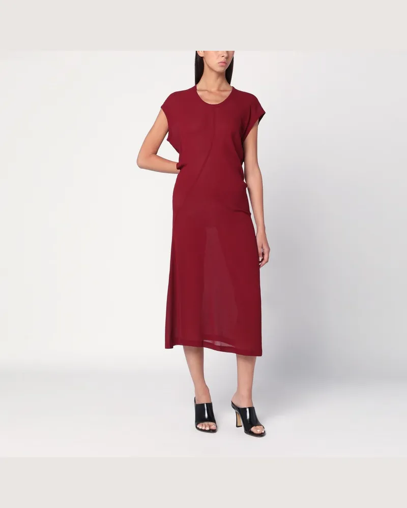 6397 S-Curve-Kleid aus bordeauxfarbenem Chiffon Burgunderrot