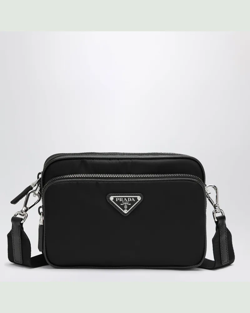 Prada Umhängetasche aus Re-Nylon und Saffiano in Schwarz Black