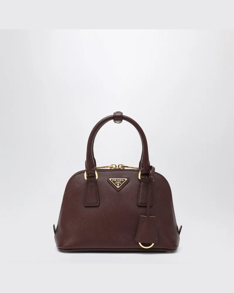 Prada Promenade-Tasche bordeaux in Saffiano Burgunderrot