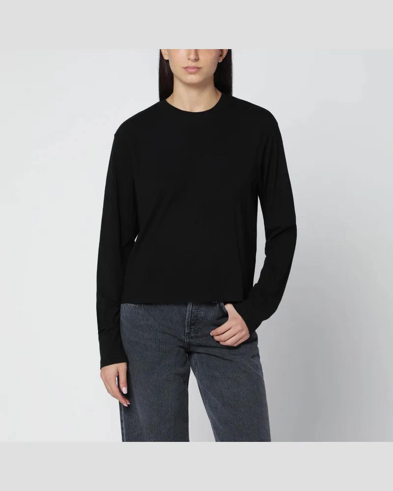 AGOLDE Schwarzes Oberteil aus Bio-Baumwolle Black