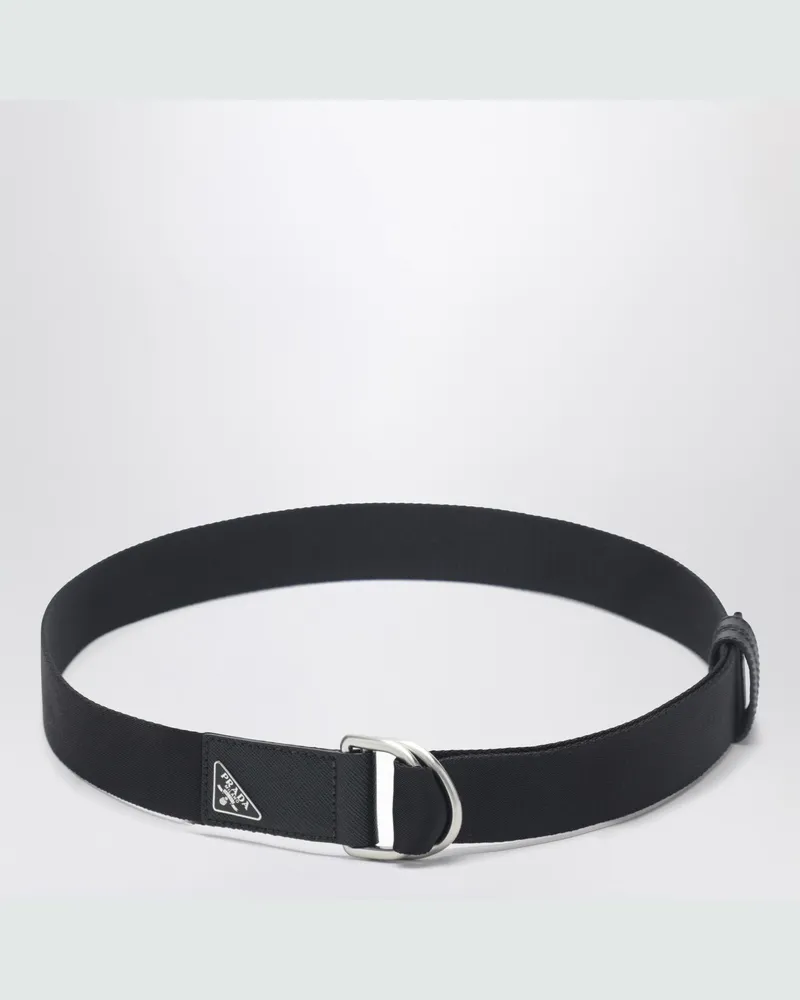 Prada Schwarzer Re-Nylon-Gurtgürtel Black