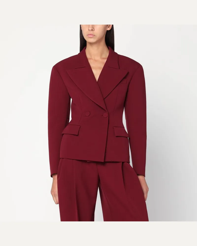 ANDAMANE Burgunder einreihiger Blazer Burgunderrot