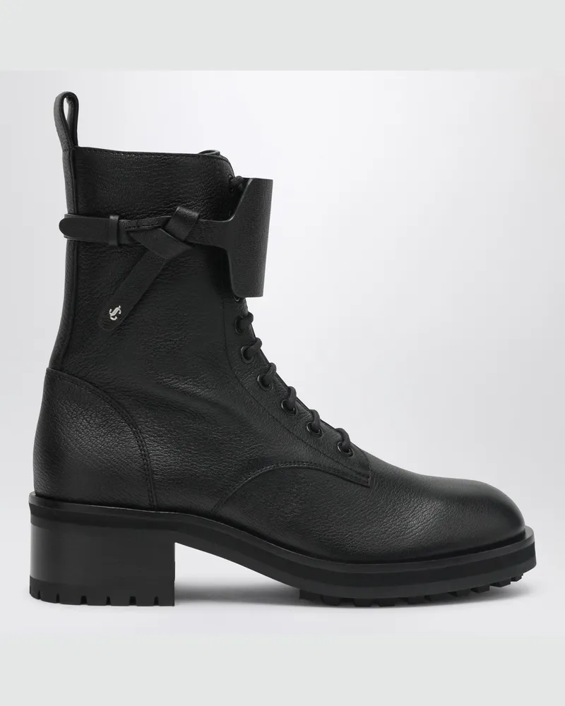 Jimmy Choo Rosabel Flat black leather ankle boots Black
