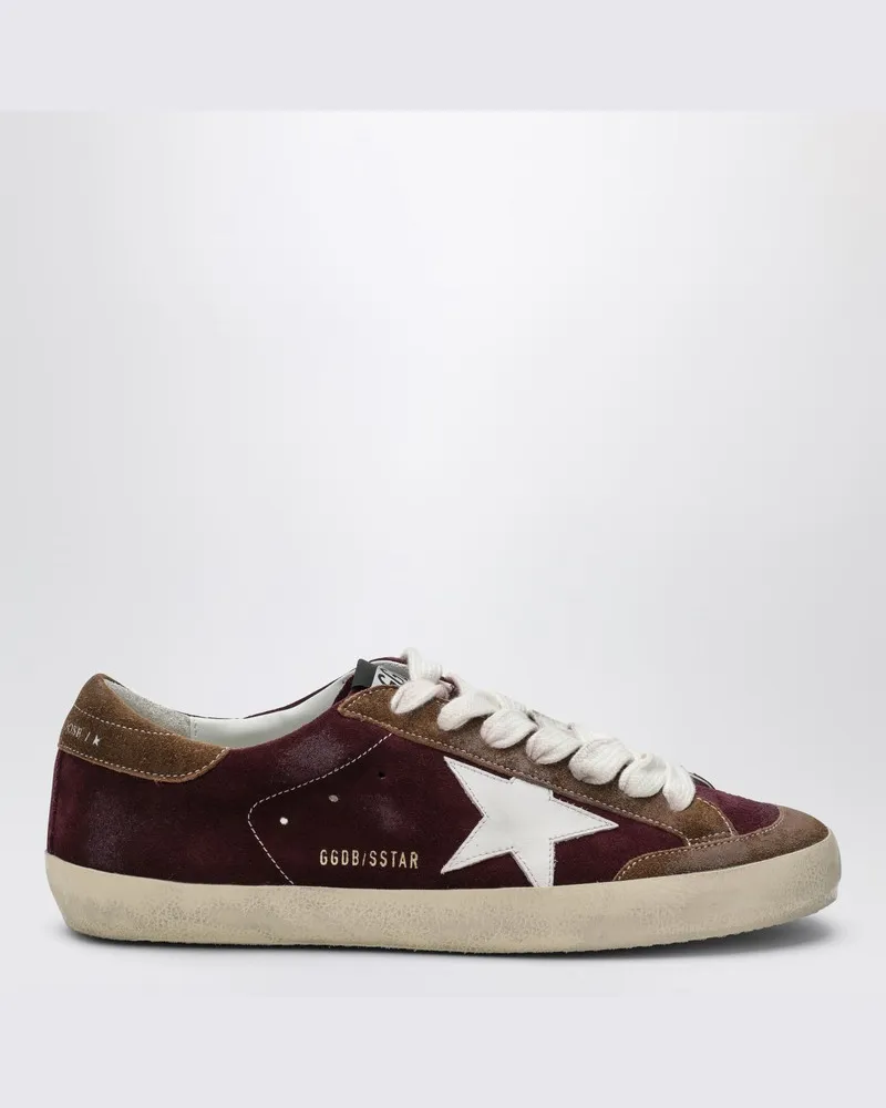 Golden Goose Bordeaux/weiß/braun Super Star Sneaker Burgunderrot