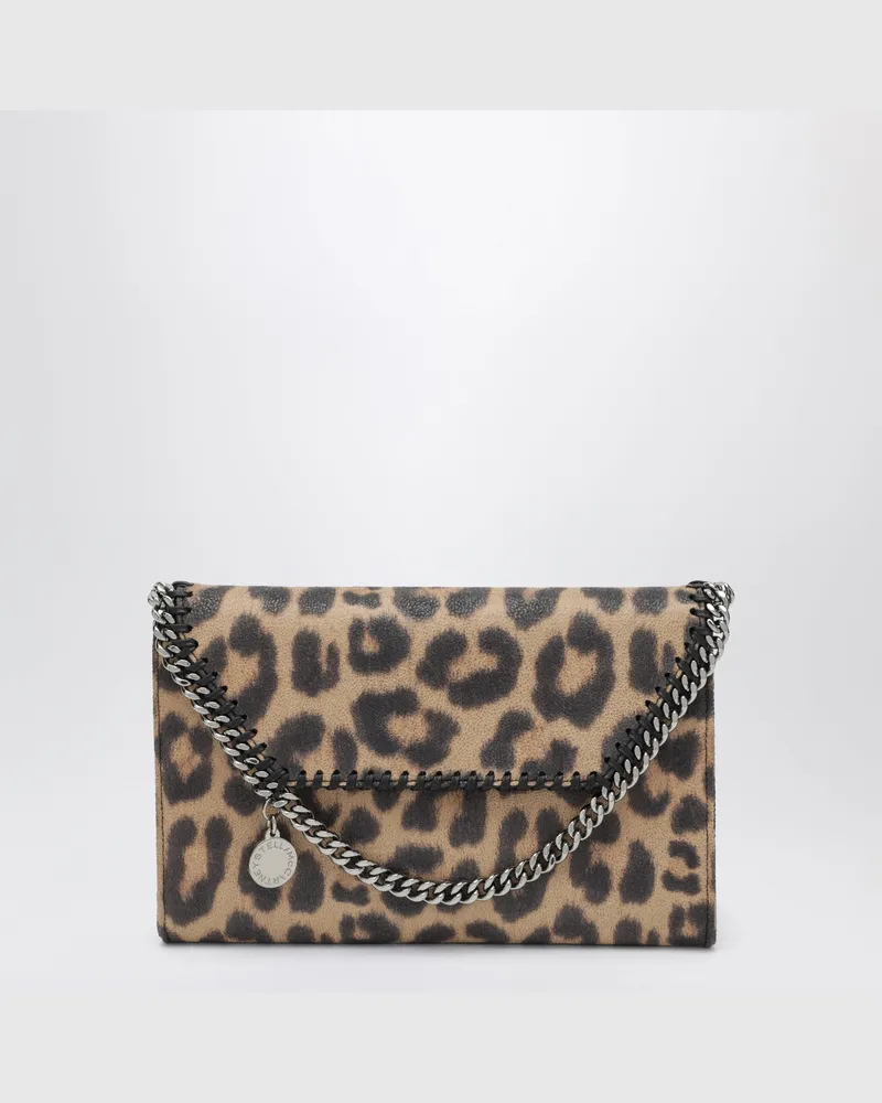 Stella McCartney Falabella Crossbody-Portemonnaie mit Leopardenmuster Multicolor