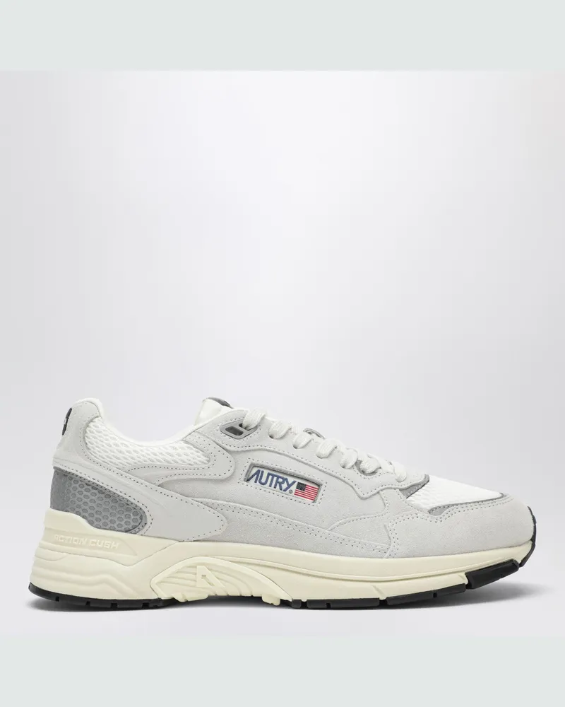 AUTRY Hyperway Sneaker aus Mesh und Wildleder in Weiß Silber White