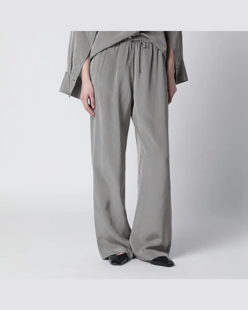 Róhe Hellgraue weite Hose mit Streifen Grey
