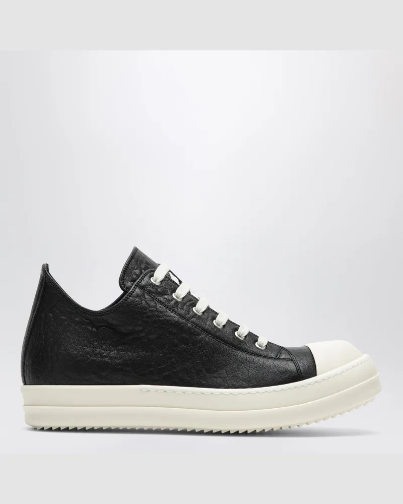 Rick Owens Low Sneaks Sneakers aus schwarzem Kalbsleder Black