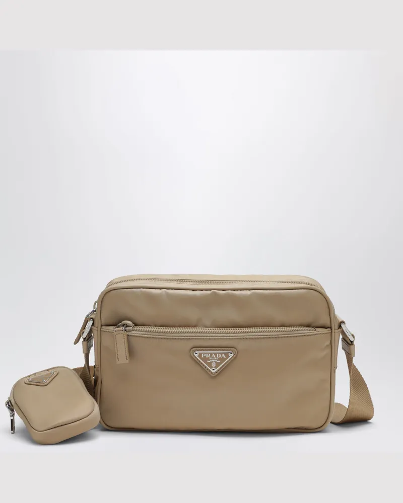 Prada Umhängetasche aus Re-Nylon in Camel Beige