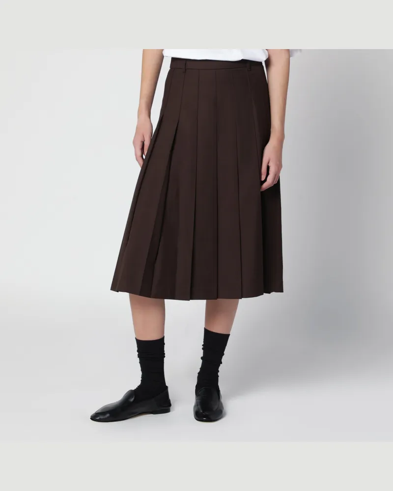 Dunst Brown pleated skirt Brown
