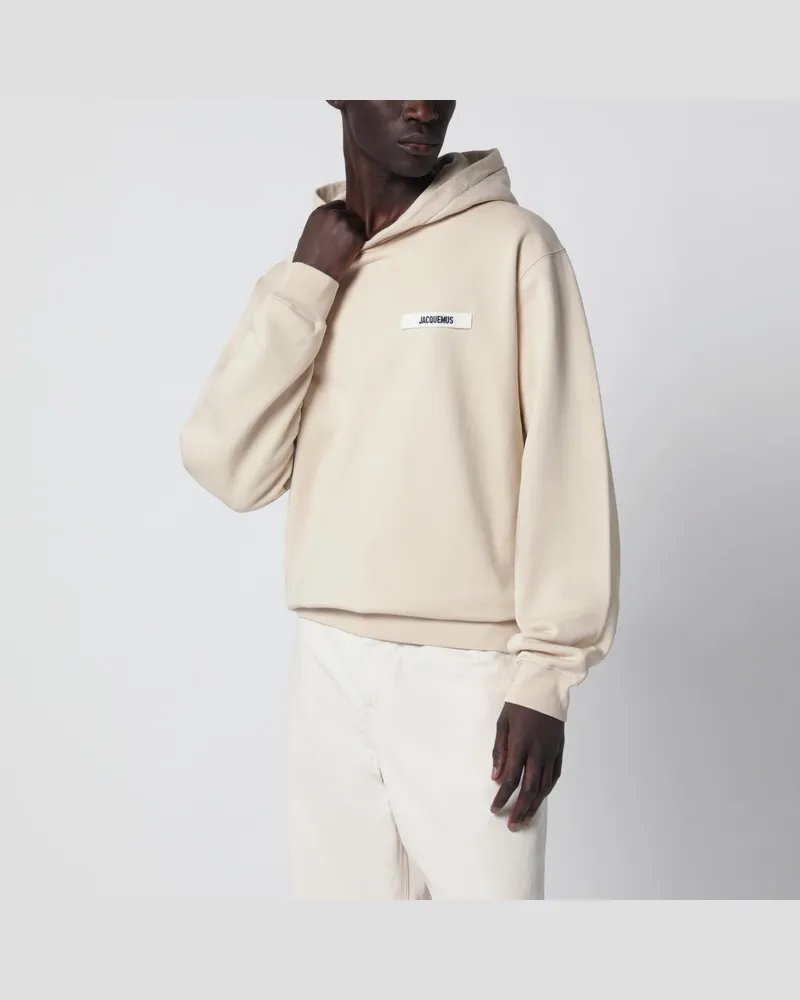 Jacquemus Beiges Sweatshirt mit Grosgrain-Logo 