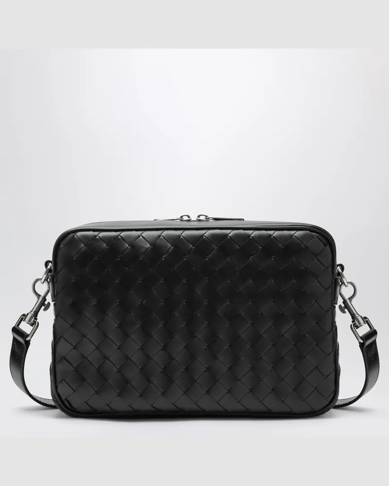 Bottega Veneta Schwarze geflochtene Handtasche Black