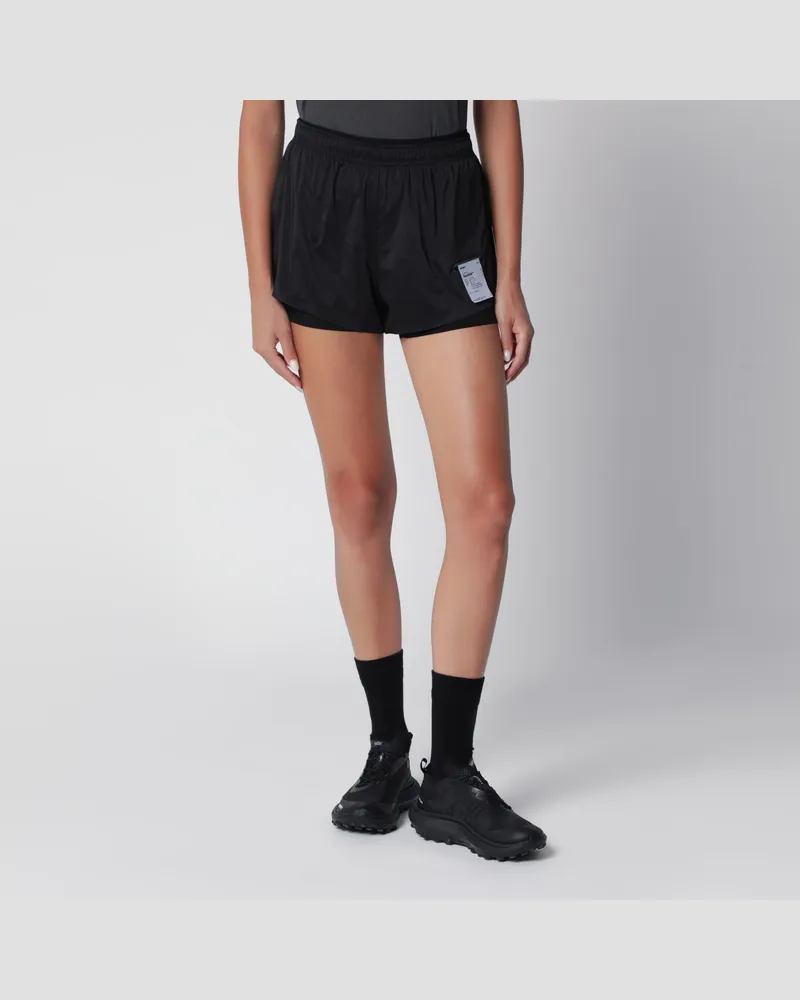 Satisfy Schwarze TechSilk 3" Shorts Black