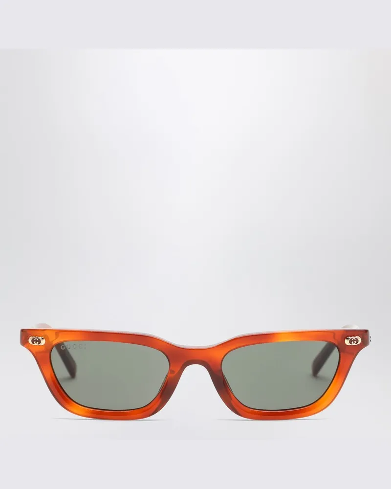 Gucci Katzenaugen-Sonnenbrille Havanna Braun