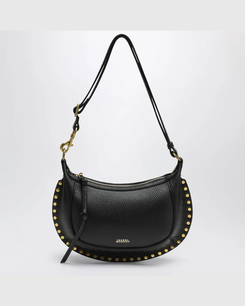 Isabel Marant Oskan Moon Black Leather Shoulder Bag Black