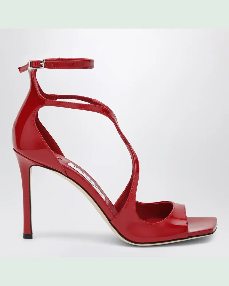 Jimmy Choo Azia Sandalen aus rotem Lackleder Red