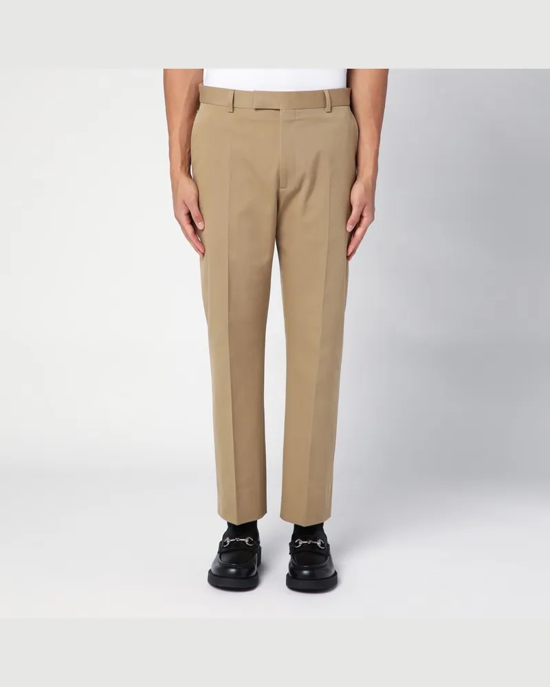 Gucci Beigefarbene Hose aus Baumwolle Beige