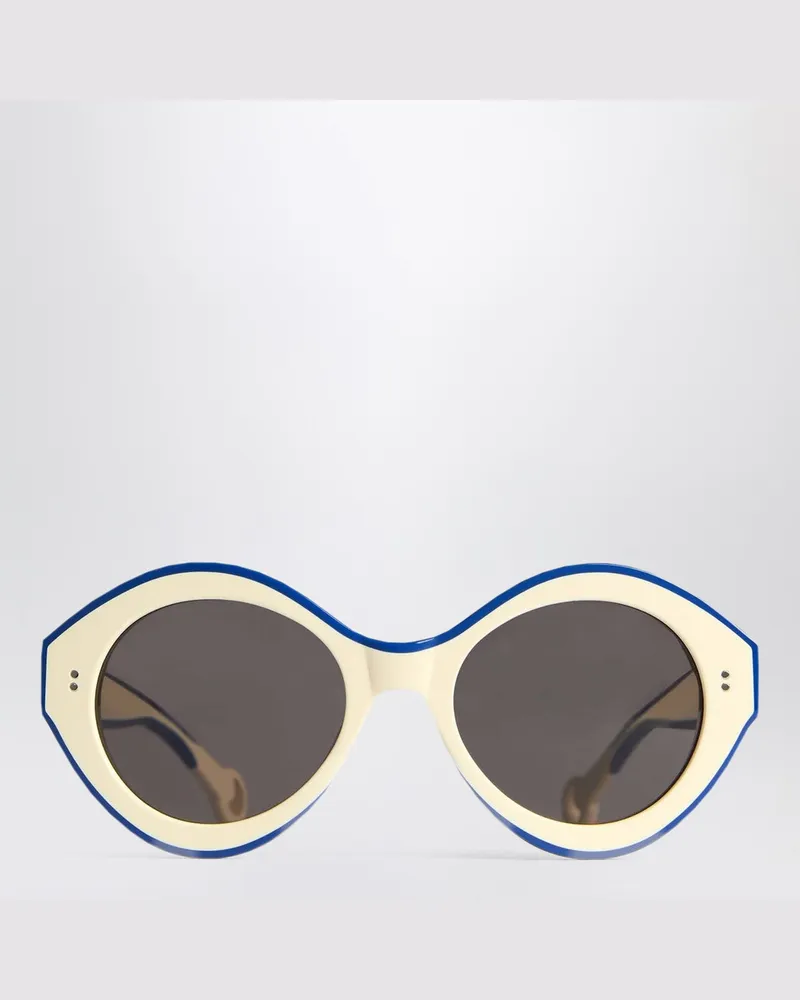 J.W.Anderson JWA07 Bumper Sonnenbrille in Weiß/Blau 