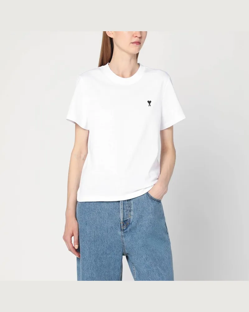 AMI Paris Weißes Ami De Coeur T-Shirt Weiß