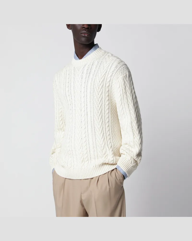 Loro Piana Schooner Pullover aus Kaschmir und Alpaka Beige