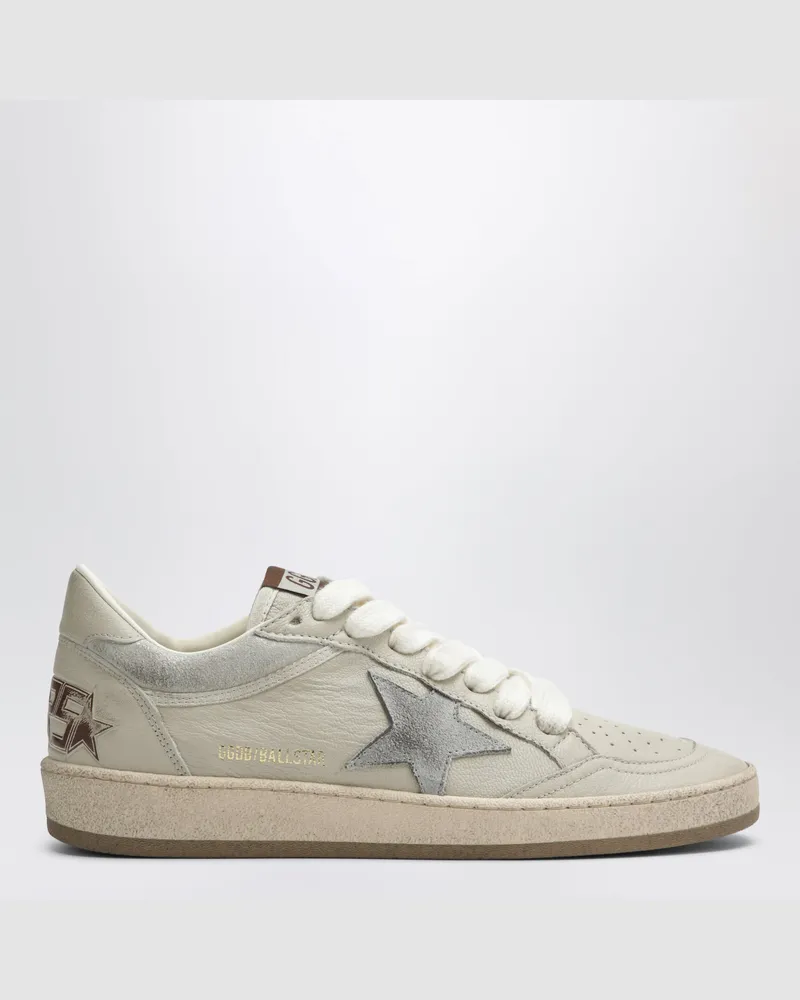 Golden Goose Ball Star Sneaker in Creme/Hellgrau Beige