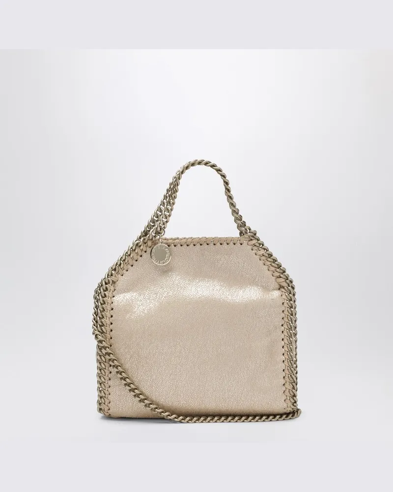 Stella McCartney Goldmetallisierte Micro-Falabella-Tote-Bag Metallisch