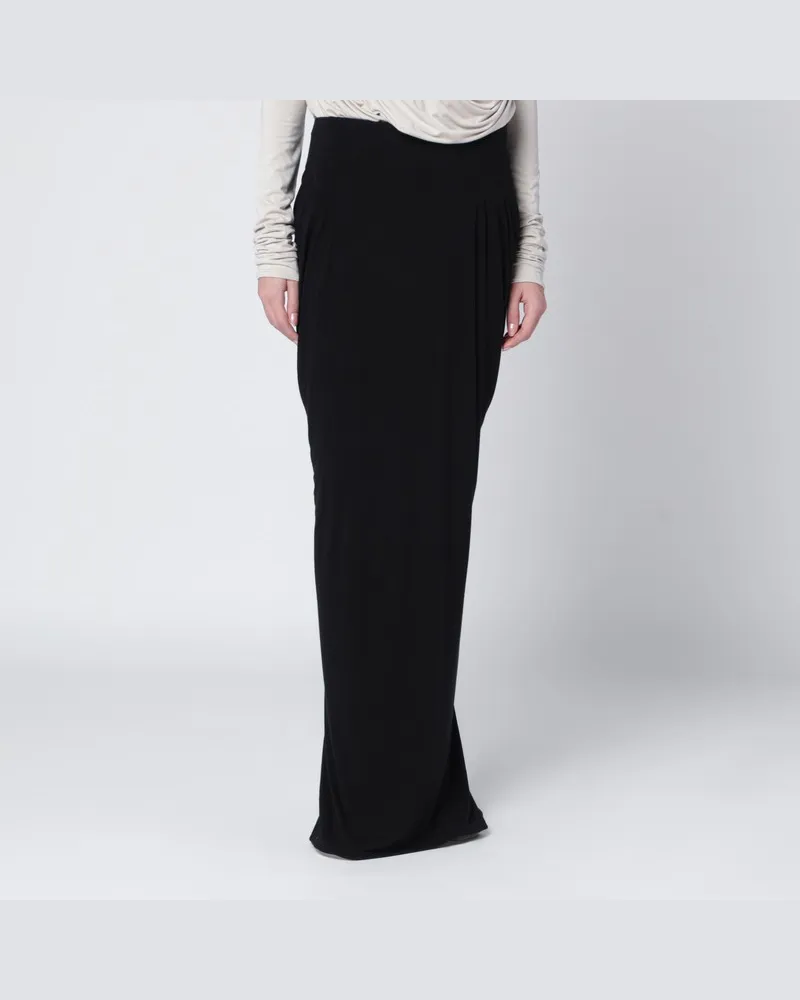 Entire Studios Langer schwarzer drapierter Rock Schwarz