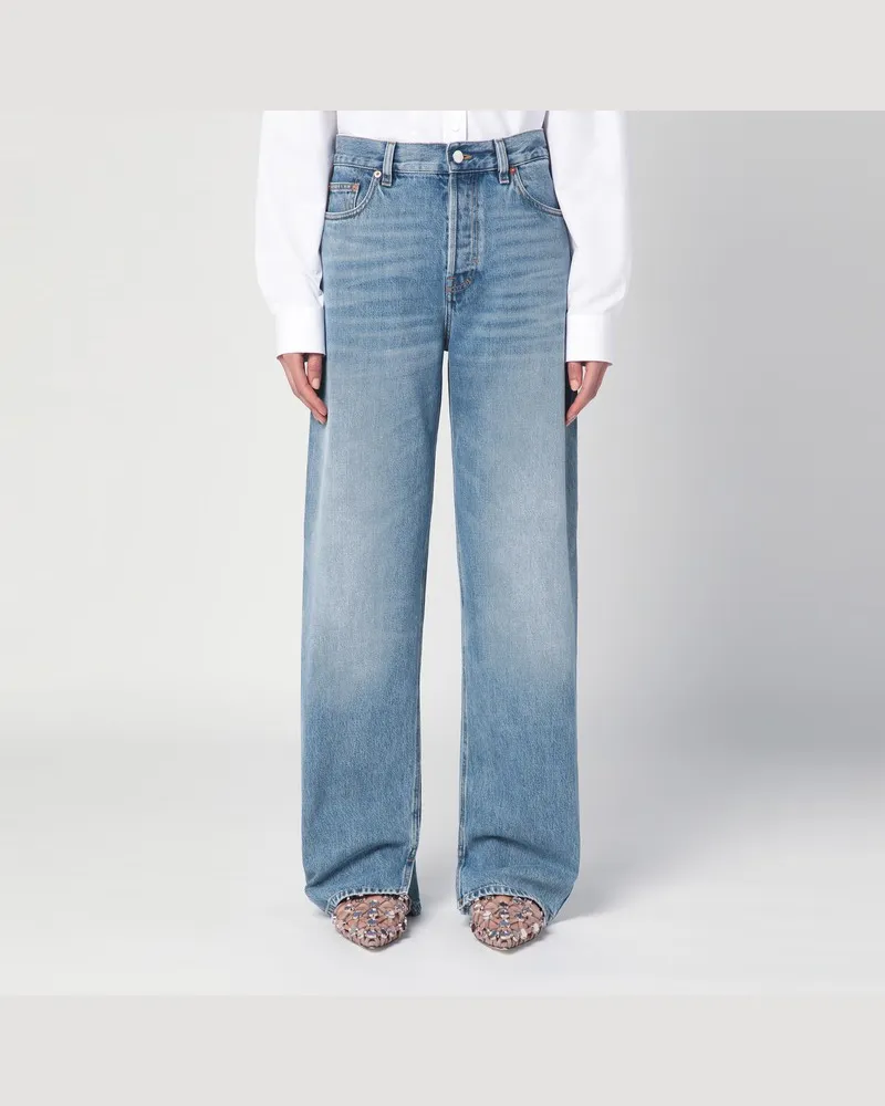 Gucci Blaues Jeans aus gewaschenem Denim Hellblau