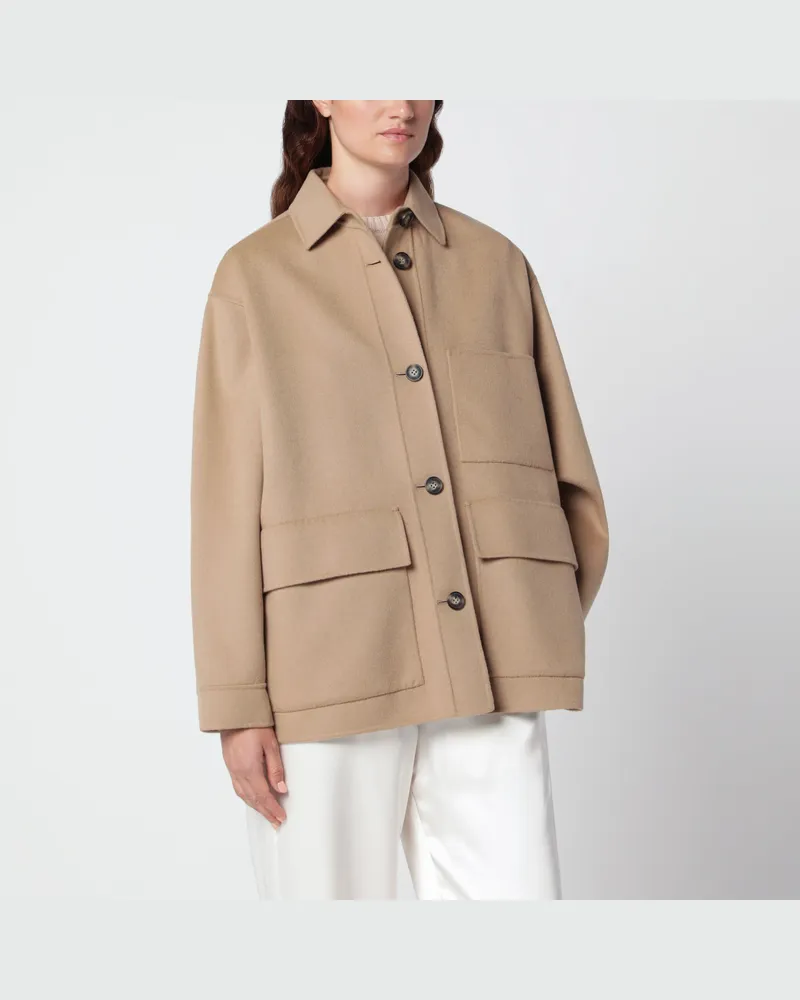 Max Mara Hemdjacke aus Kamelwolle Brown